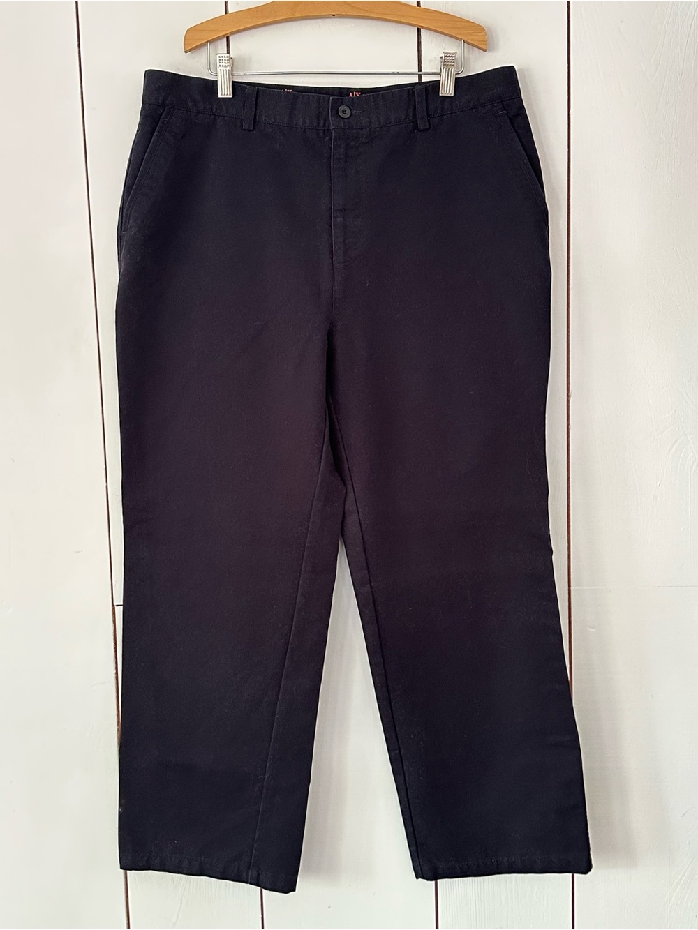 Armani Exchange Cotton Chino Pants Sz 38 Black 37x28 Made in Italy